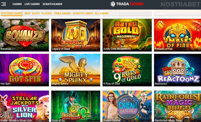 Trada Casino official website