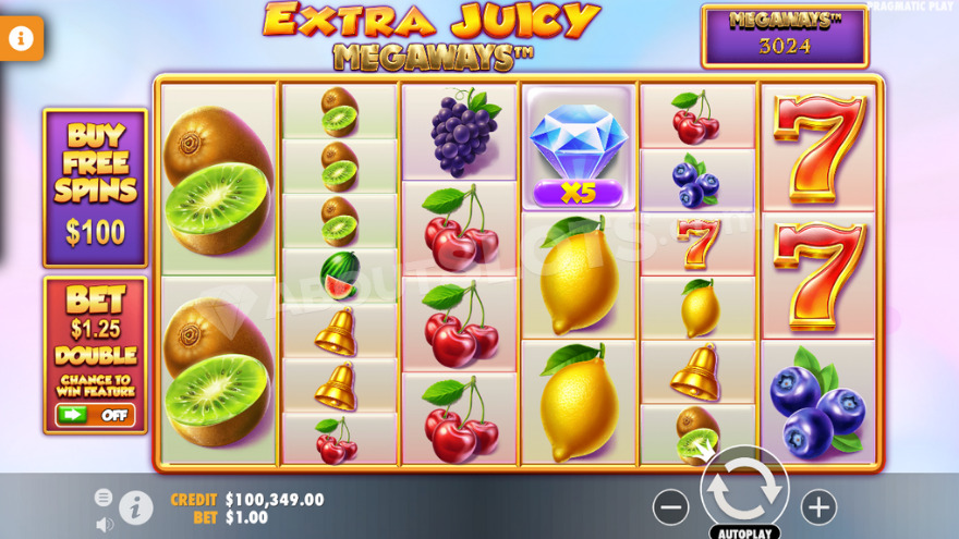 Game mechanics of Extra Juicy Megaways slot