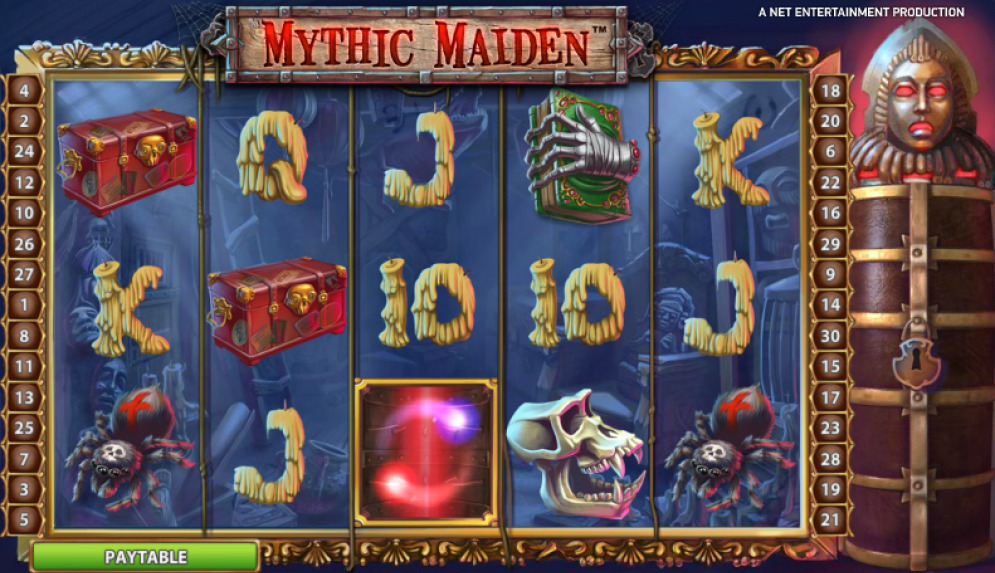 Das Gameplay des Mythic Maiden-Slots.