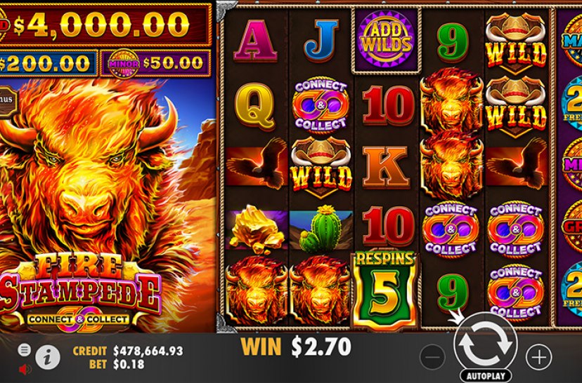 explore fire stampede slot experience