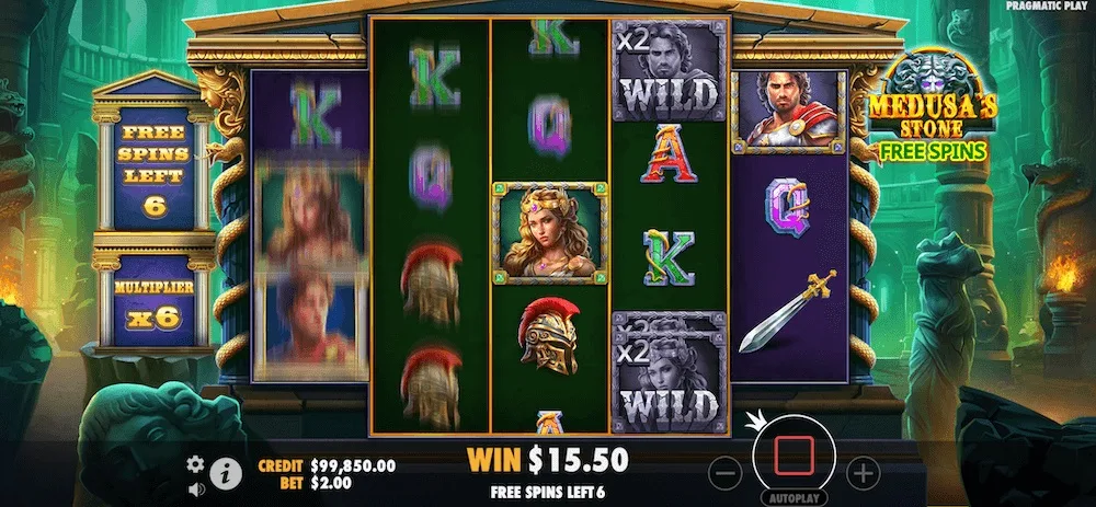 play medusas stone slot